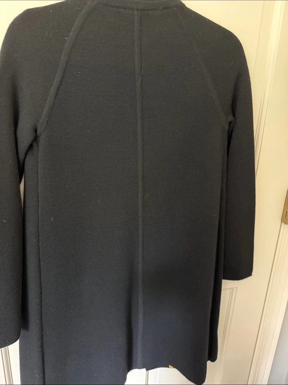 J. Crew Black Button-Front Knit Coatigan